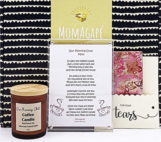 Loss of Mother, Loss of Mom, Poem Included in the Grief, Condolence giftbox. www.momagape.com