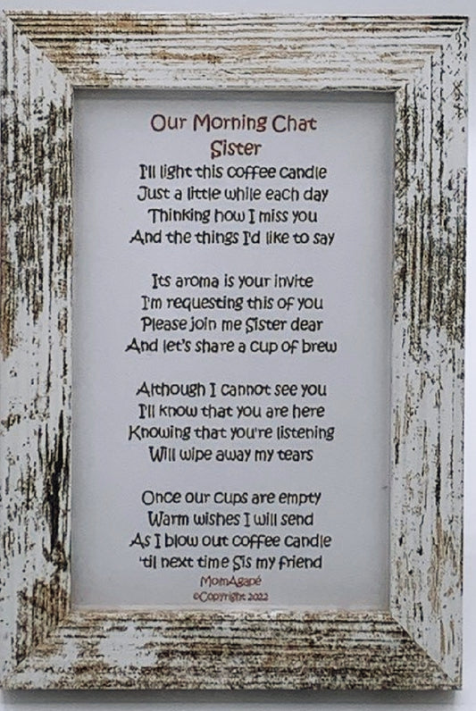 Loss of Sister Poem Included in the Grief, Condolence giftbox. www.momagape.com